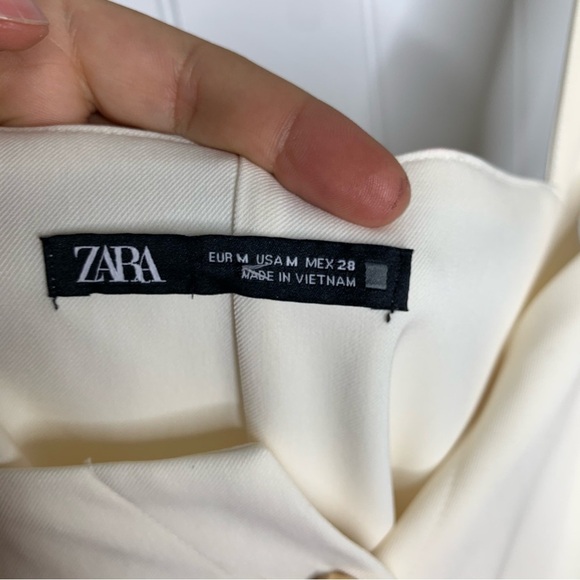 Zara white belted jumpsuit size medium minimalist vacation summer - Picture 9 of 10